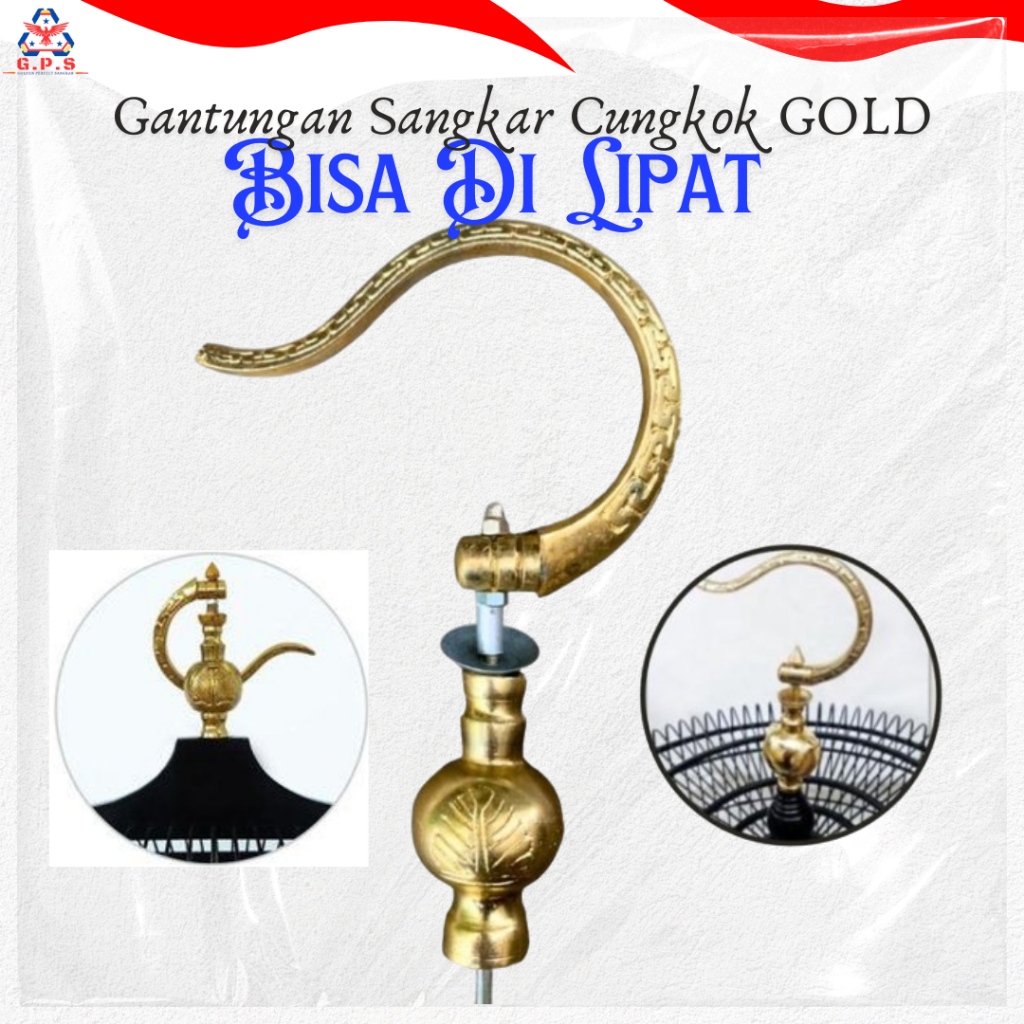 Gantungan Murai Cungkok Gold Pion Motif Daun / Cantolan Sangkar Murai