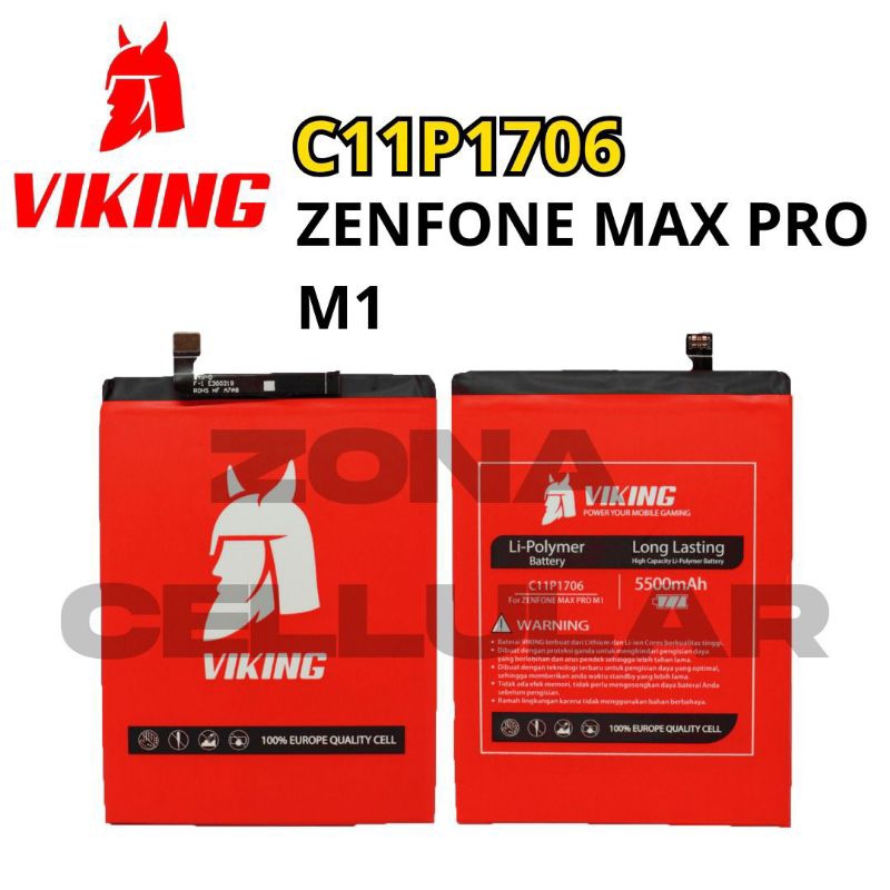 BATERAI ASUS ZENFONE MAX PRO M1 / MAX PRO M2 (C11P1706) DOUBLE POWER VIKING
