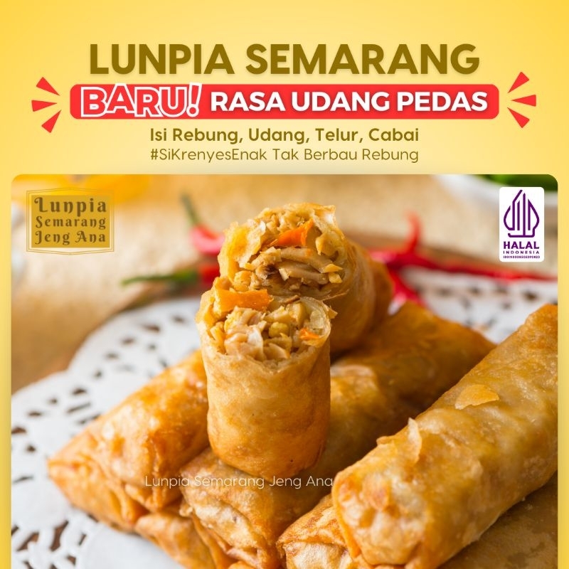 

Lunpia Semarang Jeng Ana Rasa Udang Pedas Lumpia Enak Tak Berbau Rebung HALAL Jakarta (Harga Paket)