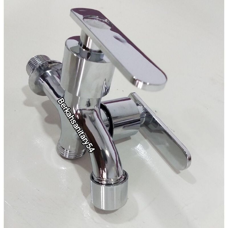 Kran Cabang Shower Chrome/Kran Shower/Kran Double/Kran Kamar Mandi