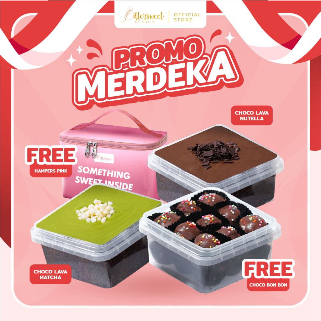

Bittersweet by Najla - Hampers Pink { FREE Choco Bonbon } ( Choco Lava Matcha + Choco Lava Nutella )