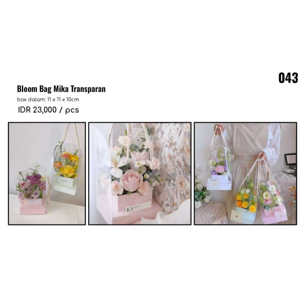 

MY Supplies - Flower Supply Bloom Bag Mika Transparan Tas Wadah Bunga Untuk keperluan Buket Aksesoris Tas