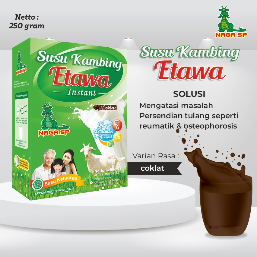 

Susu kambing Etawa Naga Sp Rasa Coklat 250gr