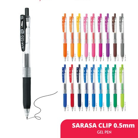 

ZEBRA SARASA CLIP 0.5 - 0.7 mm / pulpen best seller anak sekolah / pulpen gel enak