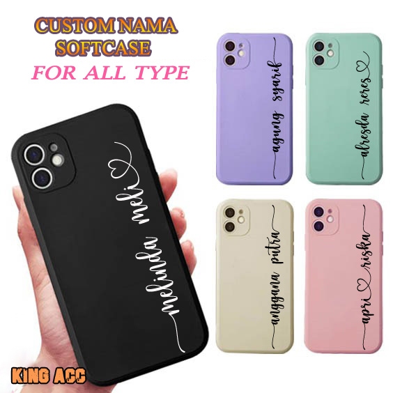 CASE  CUSTOM MACARON NAMA  SOFTCASE CUSTOM CASING NAMA  - ALL TYPE
