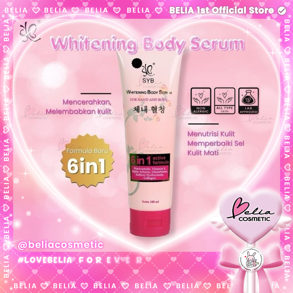 ❤ BELIA ❤ SYB Whitening Body Serum 180ml | Body Loyion | Pemutih Badan | BPOM