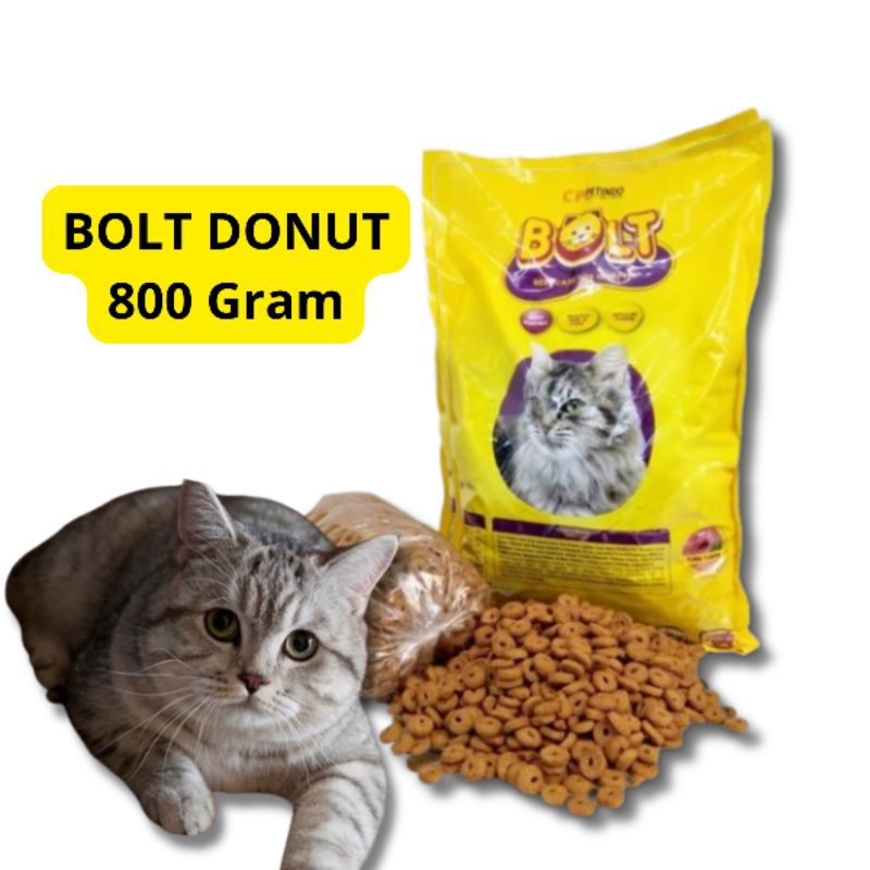 Makanan Kucing Bolt Donut Pakan Kucing Bolt Kuning 800gr Pakan kucing
