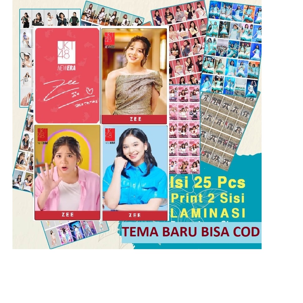 SPECIAL 25PC PHOTOCARD PREMIUM ALL ZEE JKT48 BERTANDA TANGAN PILIH 2SISI LAMINASI CETAK FOTO HD