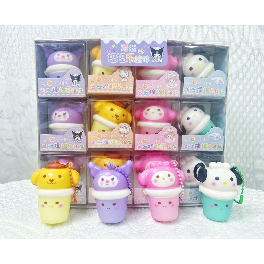MAINAN GANTUNGAN KUNCI SQUISHY SANRIO BOBA / SQUISHY BOBA SANRIO LUCU