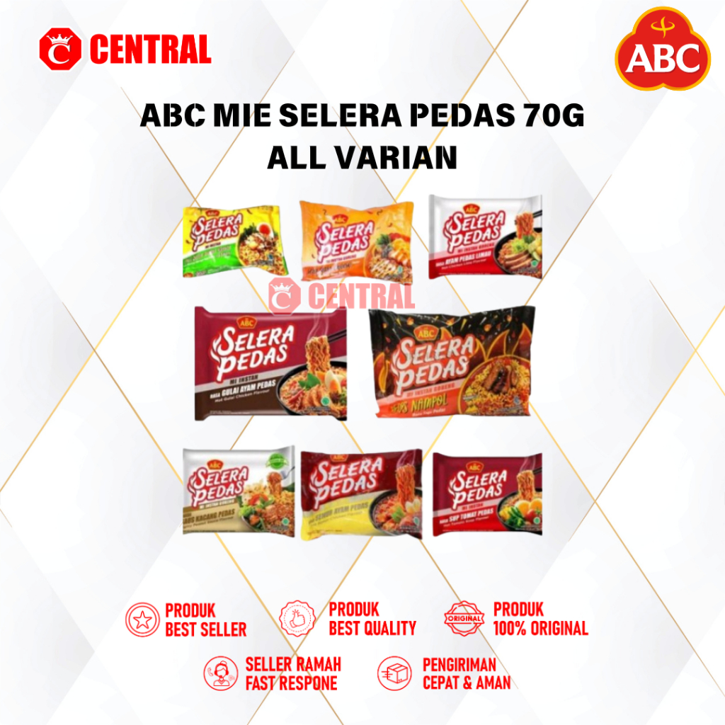 

ABC MIE INSTAN SELERA PEDAS 70GR ALL VARIAN