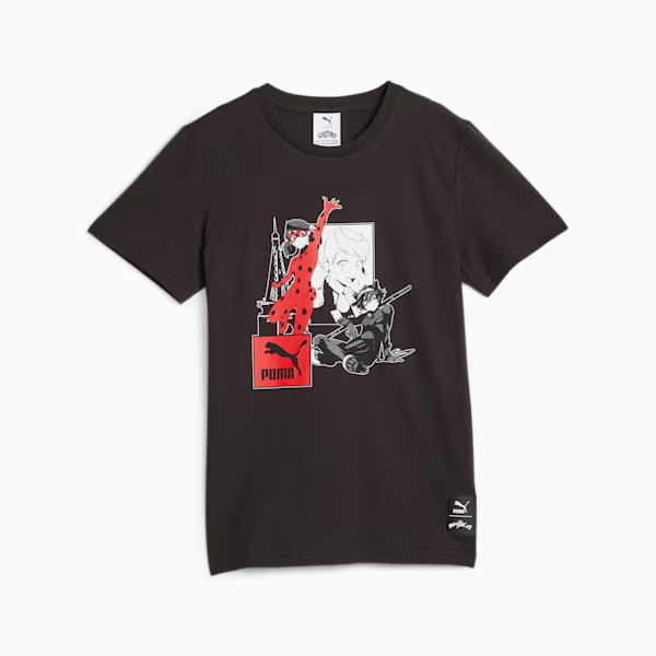 Kaos Puma Anak x MIRACULOUS Tee Black 621855 01