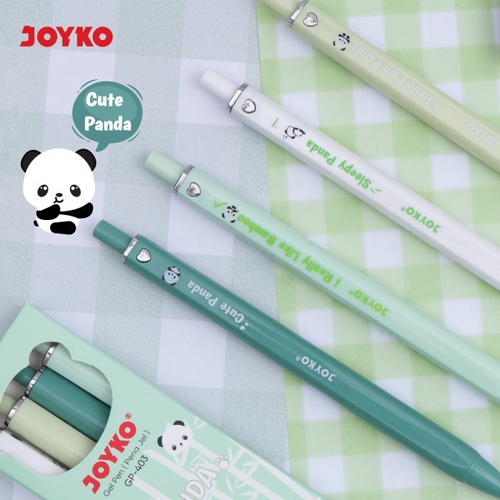 

Gel Pen Joyko GP-403 CUTE PANDA | 0.5 mm | harga 1 Pak isi 4 pcs