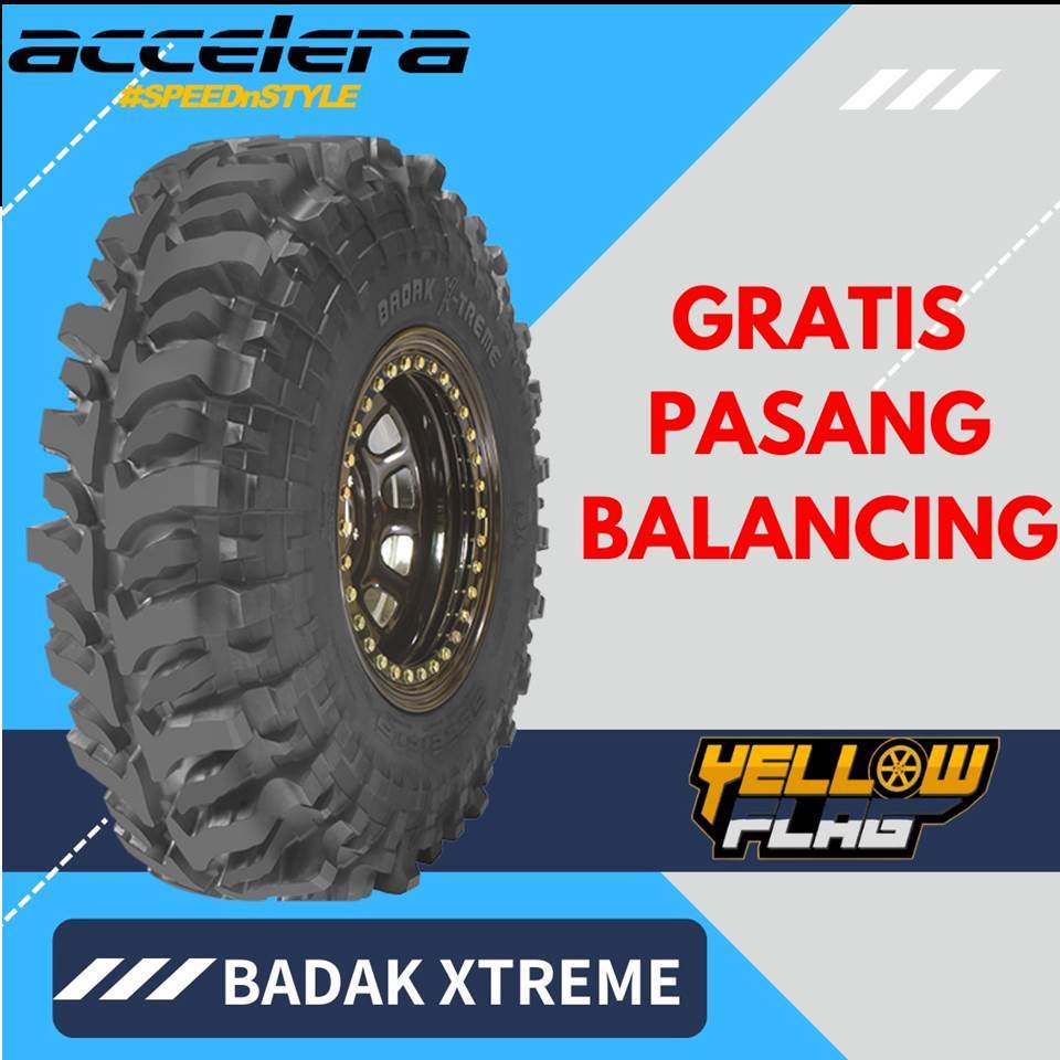 Ban Mobil Offroad Ring 14 ukuran 27/8.5 Merek Accelera Badak X treme Size 27 8,5 R14 Ban Pacul Murah