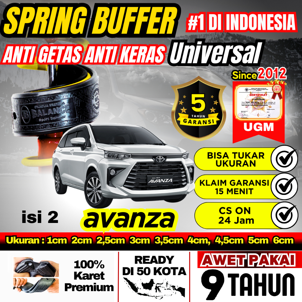 BALANCE DAMPER Peredam Guncangan  Shock Mobil/SPRING BUFFER/BANTALAN PER Khusus AVANZA