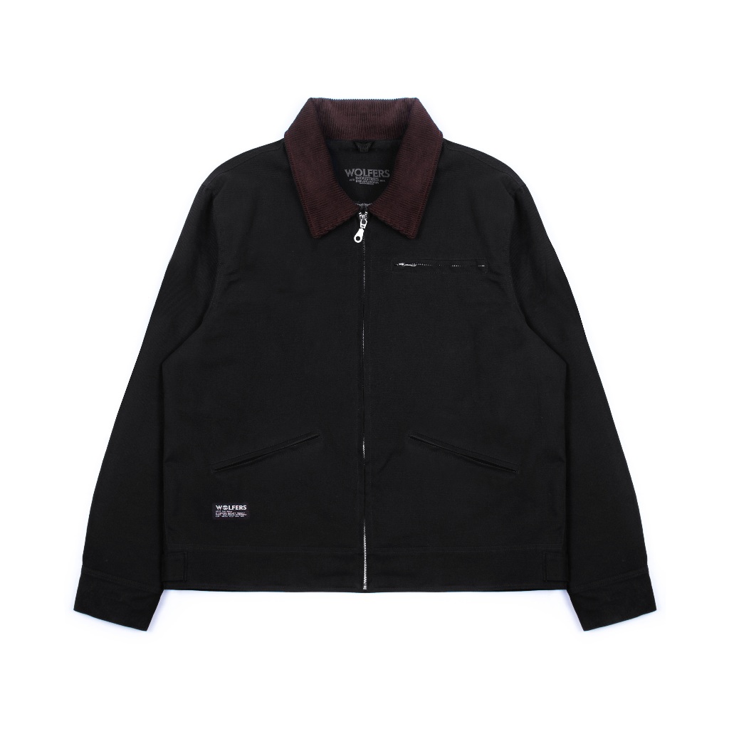 Work Jaket Boxy Fit Polos Hitam Vintage
