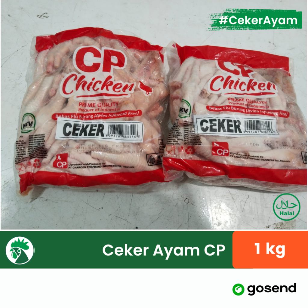 

Ceker Ayam | Ceker Bersih | Kaki Ayam Tanpa Kuku Merek CP 1Kg | Kaki Ayam Berkuku