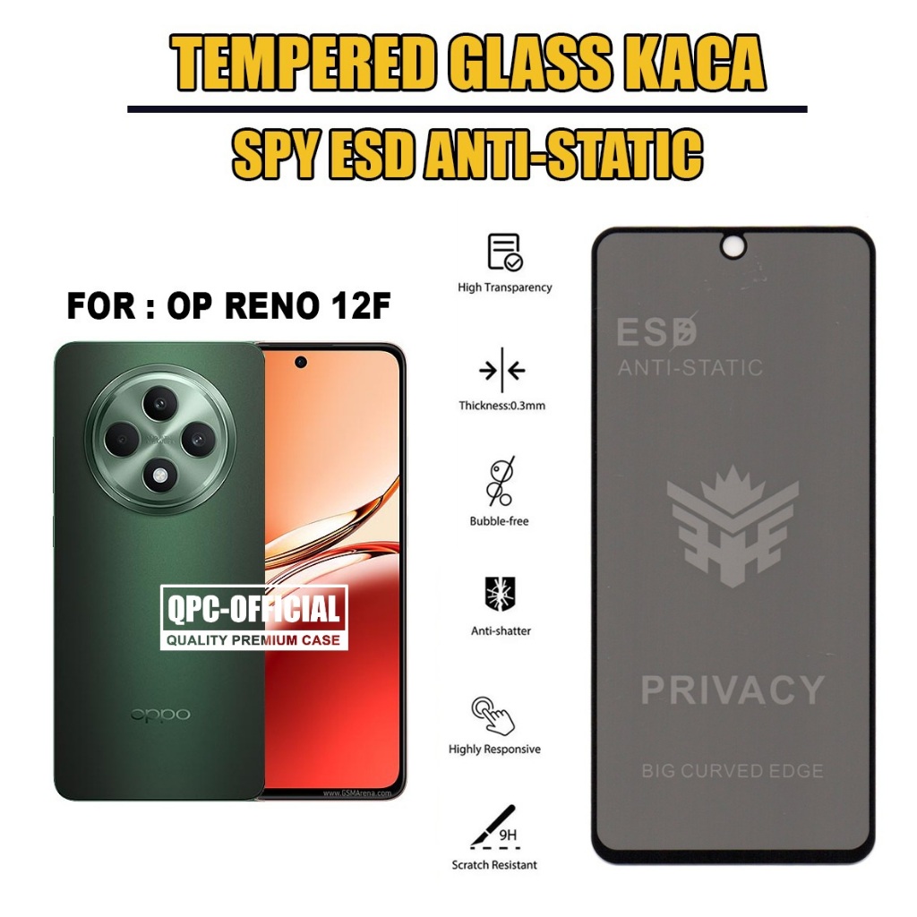 Tempered glass Full layer Anti Static Spy ESD Anti Intip Antigores Oppo Reno 13 5G Oppo Reno 13F Opp