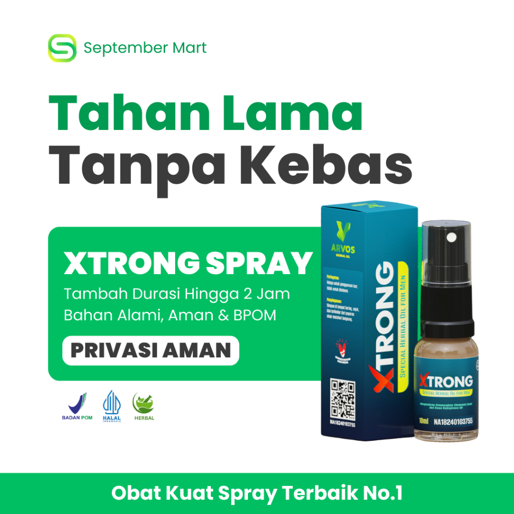 XTRONG Spray Original -0bat Kuat Perkasa Tahan Lama BPOM