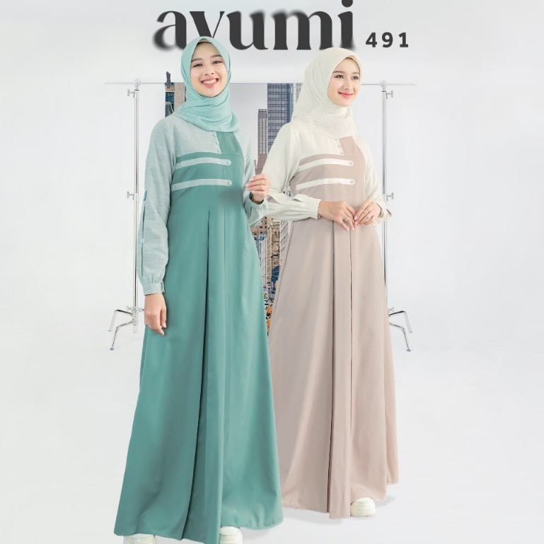 GAMIS ETHICA AYUMI 491 BY ETHICA BAHAN VALDENA + OKNARA MODEL BAJU MUSLIM WANITA GAMIS DAILY BUSUI F