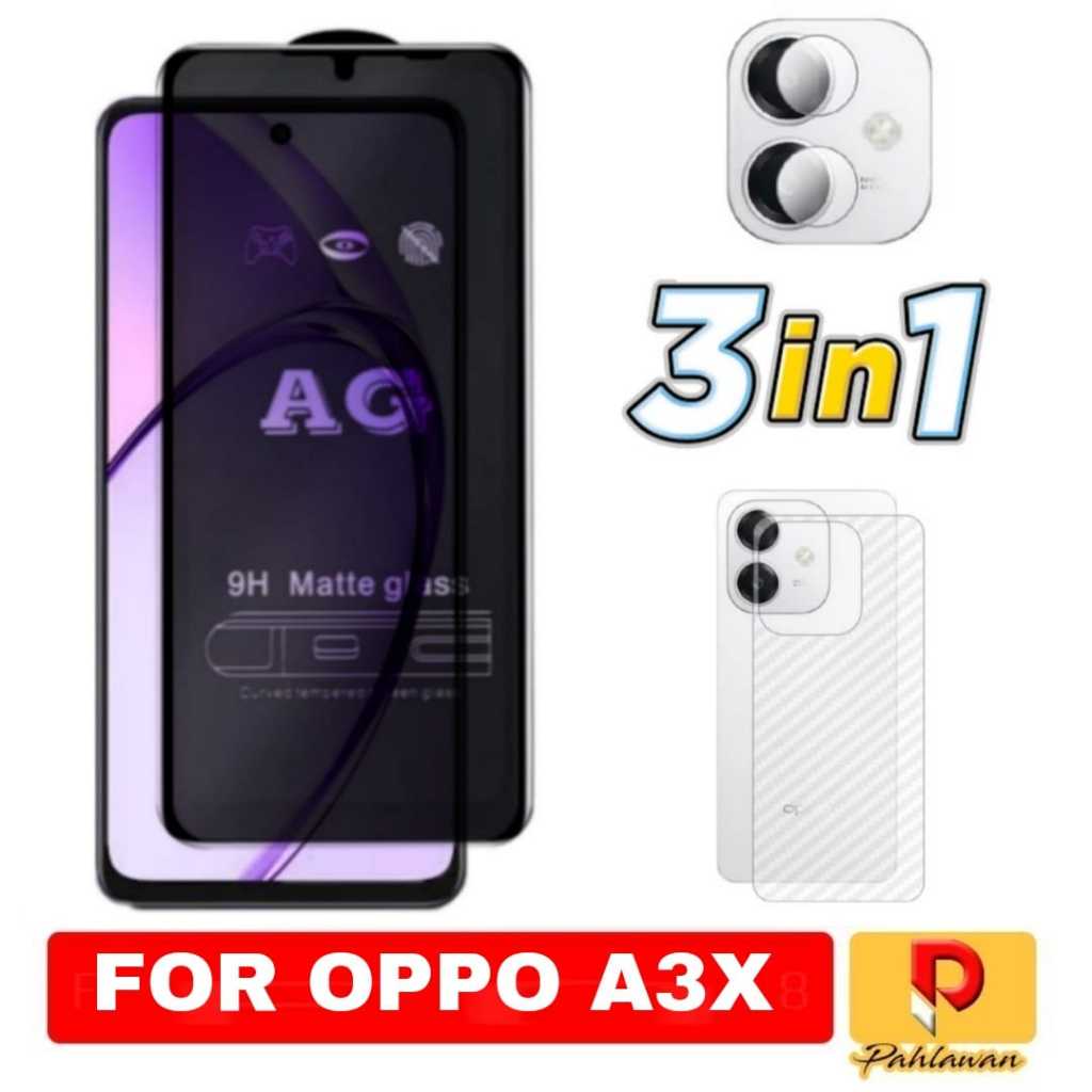 Tempered Glass AG Matte 9H Anti Fingerprint Oppo A3X