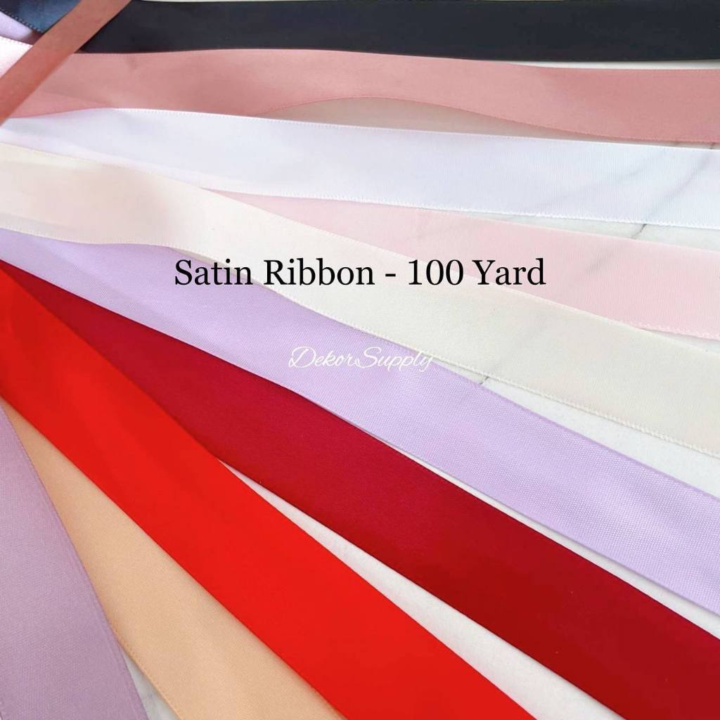 

(Khusus Batam) Pita Satin - 100 Yard Import Dekorasi Pernikahan Premium