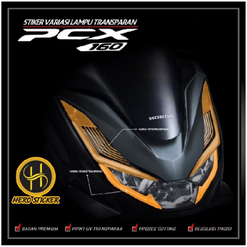 Stiker Lampu Alis Honda Pcx 160 CC Stiker Lampu Variasi Pcx 160 CC
