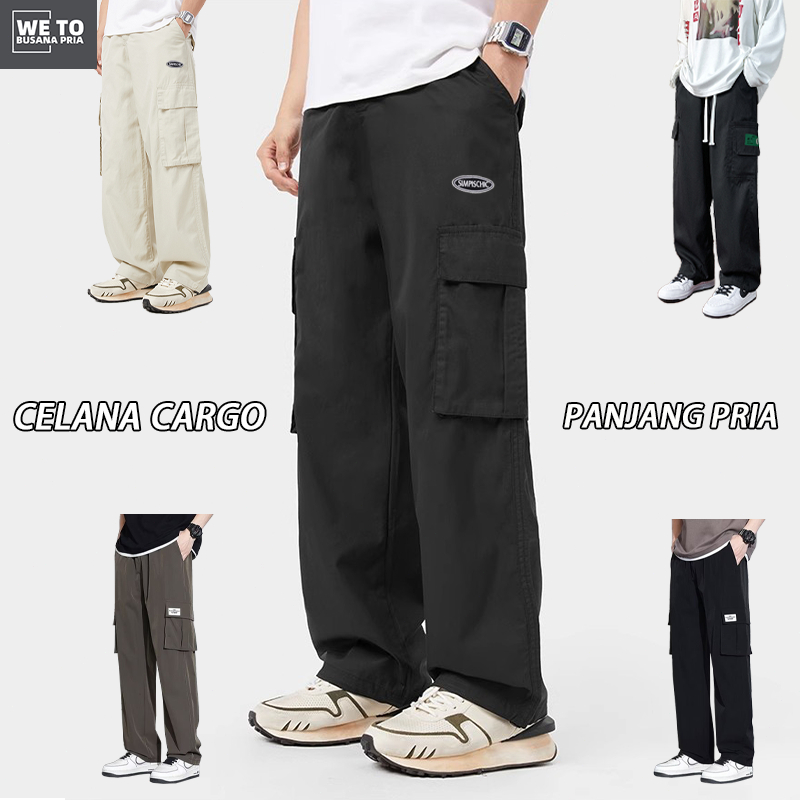 PREMIUM CELANA CARGO PRIA KOREA STYLE CELANA CARGO PANJANG PRIA CARGO GOMBRONG PRIA CARGO PANTS PRIA