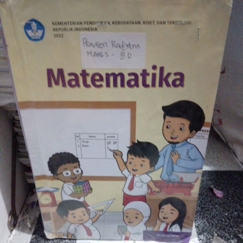 BUKU MATEMATIKA KELAS 3 SD 2022