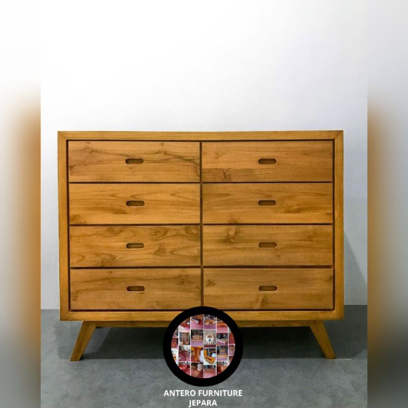 nakas laci susun / meja nakas minimalis laci susun kayu jati