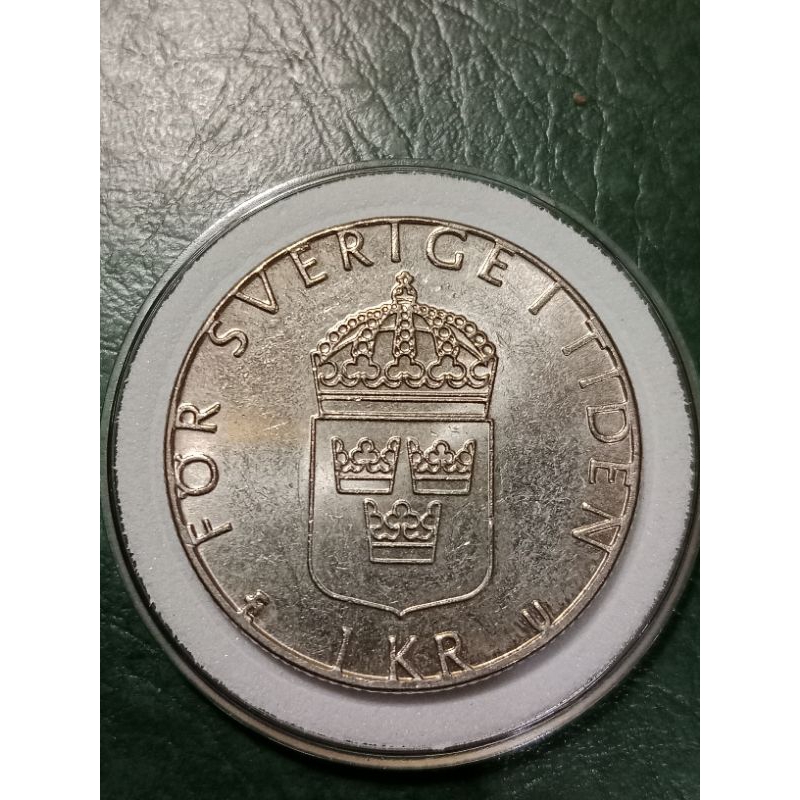 Koin Swedia 1 Krona Tahun 1982