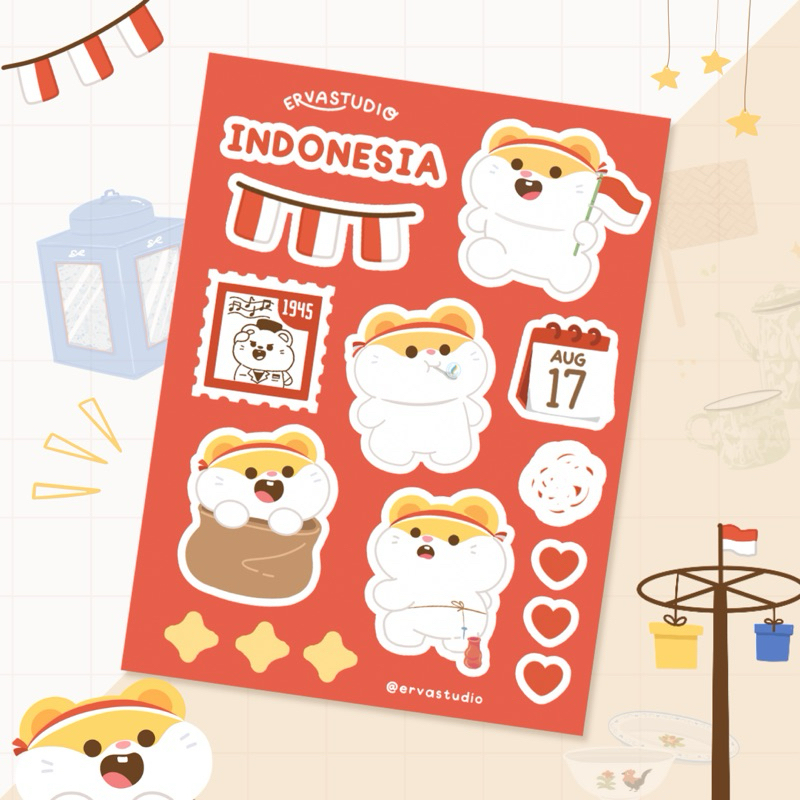 

Indonesian Independence Day Sticker Sheet-Bonbon (by Ervastudio)