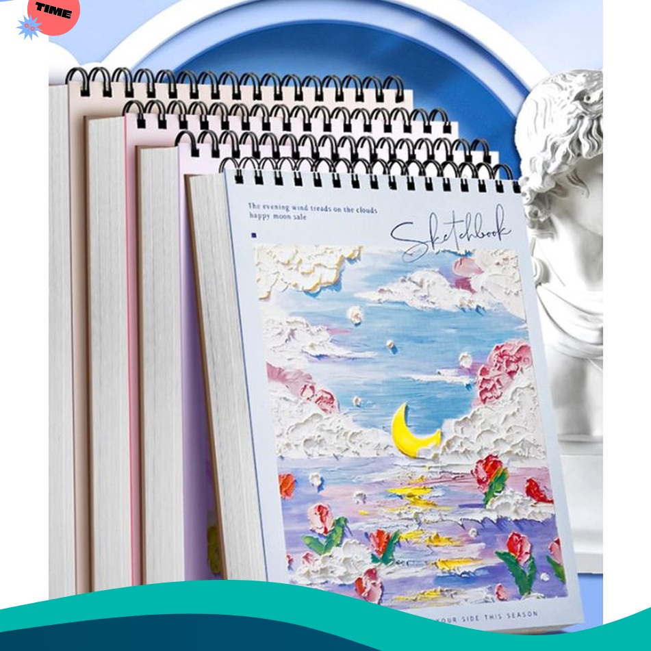 

WOW READYSketchbook A4 Buku Gambar A4 BUKU Sketsa Vertikal Jilid Spiral 45 Lembar 9 HalamanMotif ART 3DLukisanTERBARU PROMO TERMURAH