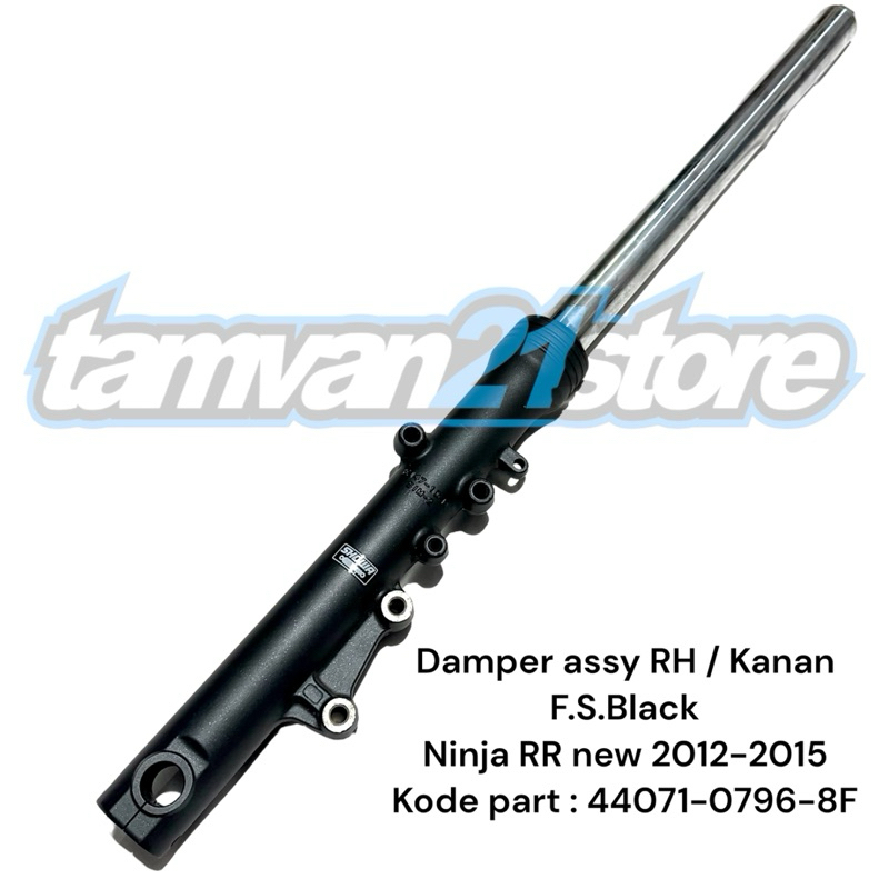 AS SHOCK DEPAN ASSY BOTTOM SHOCK KANAN NINJA RR NEW HITAM ORIGINAL KAWASAKI