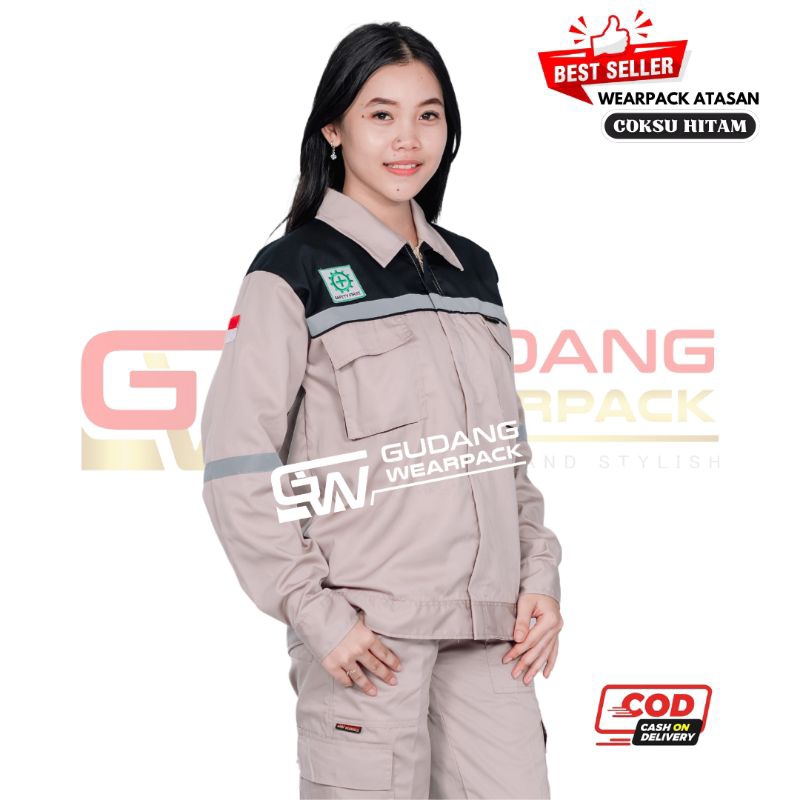 Wearpack Atasan Warna Coksu Hitam (baju kerja) - gudang wearpack