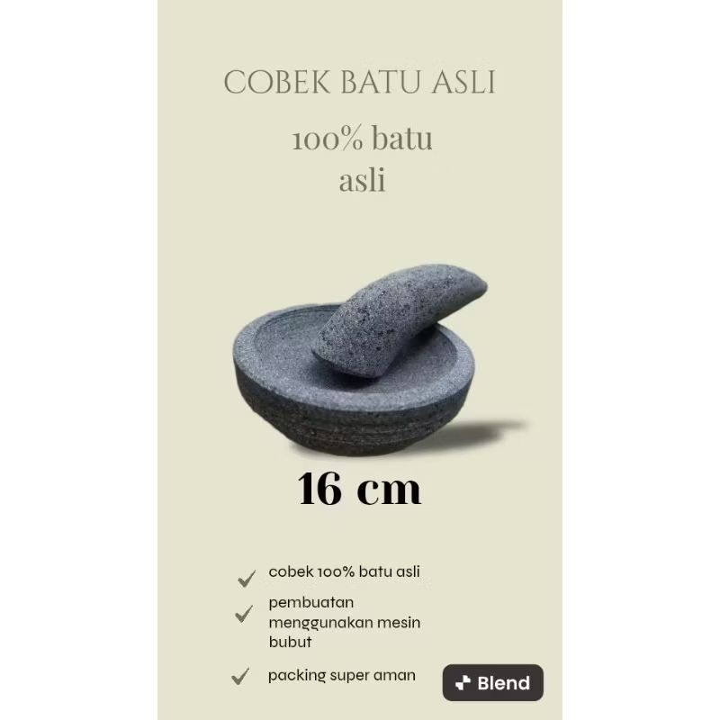 Cobek Kecil Batu Asli Termurah Batu Gunung Gratis Ulekannya