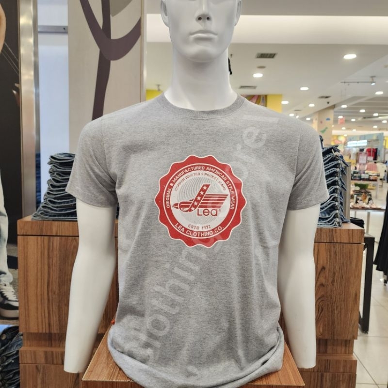 LEA ORIGINAL kaos pria lengan pendek abu 231.02.GI.81