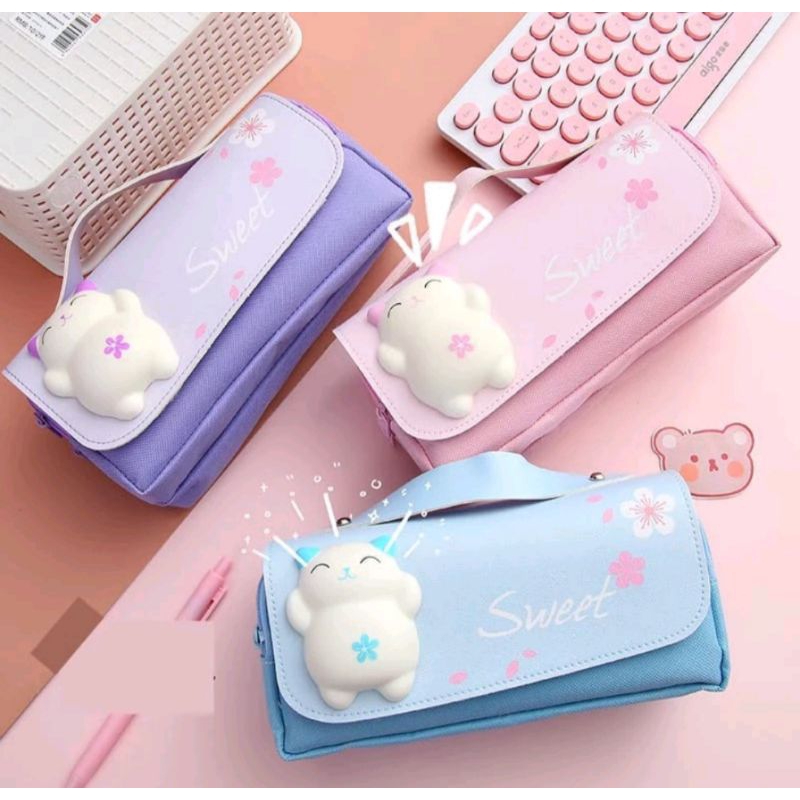 

[AJS] Tempat Pensil Cute Bun Kapasitas Besar/Kotak Pensil Anak Sekolah