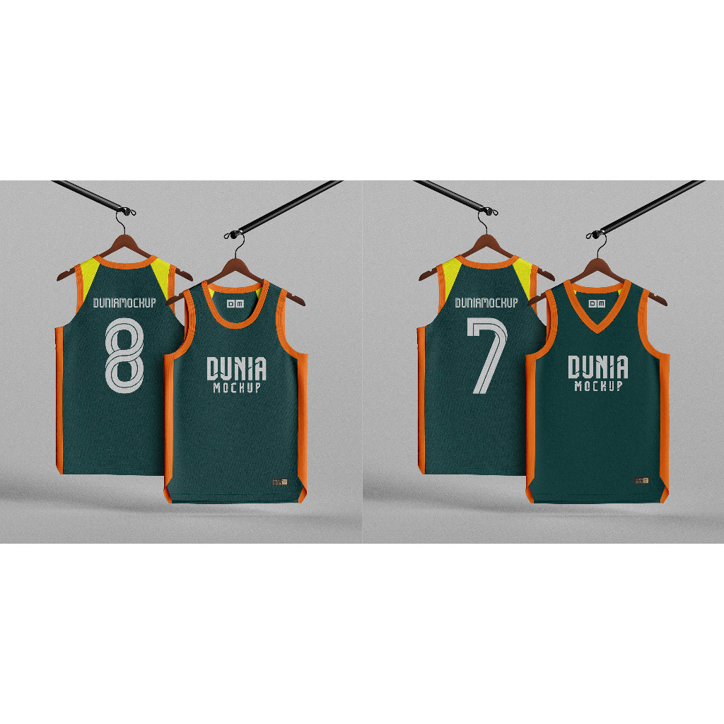 Mockup Desain Jersey Basketball Hanger - Corel DRAW