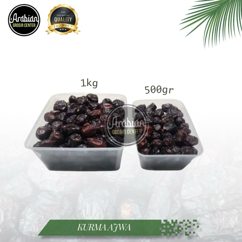 

Kurma Ajwa 1kg Asli Madinah / Ajwa 500 gram Asli Original Kurma Nabi Premium