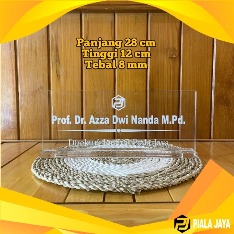 

[COD] PAPAN NAMA MEJA CUSTOM NAMA DAN JABATAN | PAPAN NAMA MEJA KANTOR AKRILIK BENING | PAPAN NAMA TEBAL 8MM MURAH