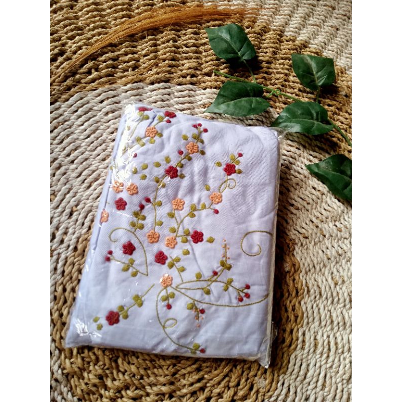 Mukena terusan bahan rayon sulam