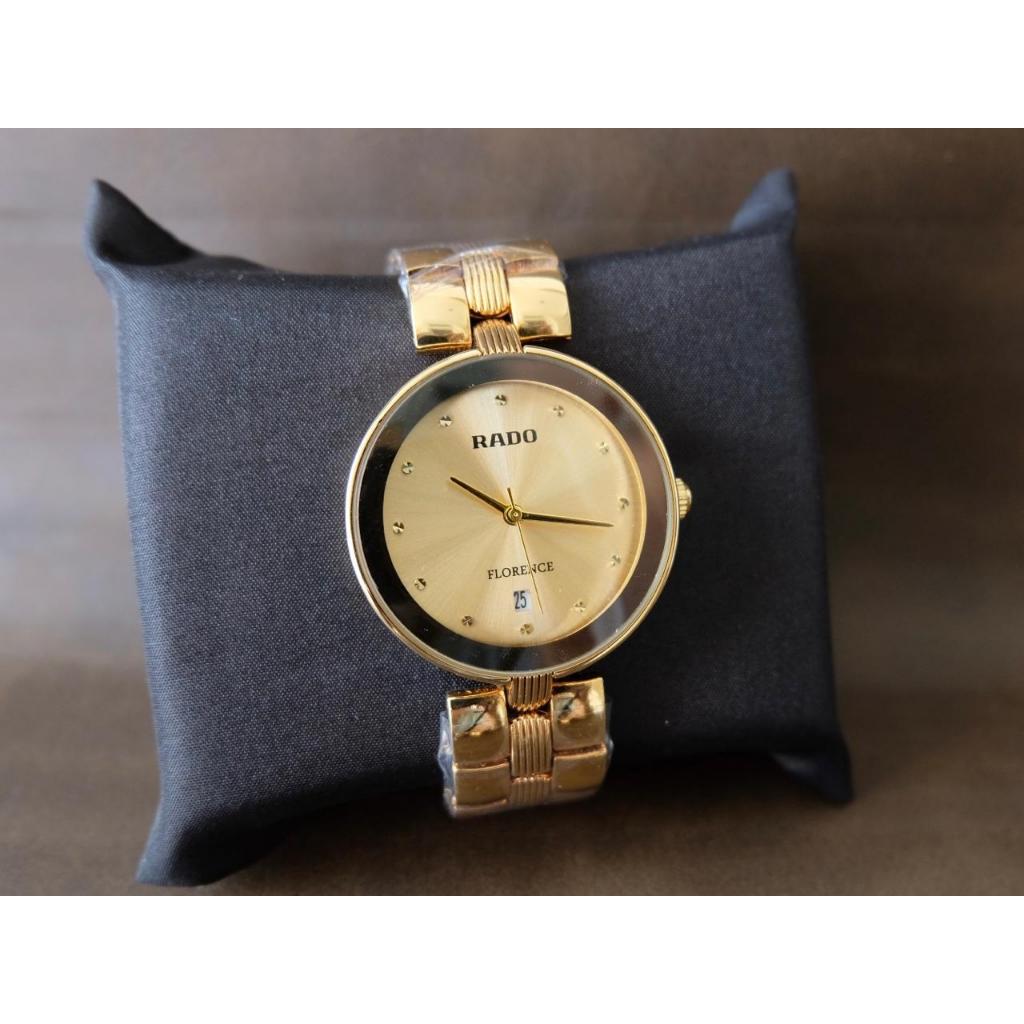 Jam Tangan Wanita Analog Stainless Steel Rado Florence Tanggal Aktif Mewah Elegan Grade Super