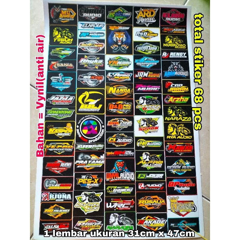 

Stiker Sound | Stiker Sound System | Stiker Audio | Stiker Vynil | Stiker Anti Air | Stiker Pack isi 68 pcs
