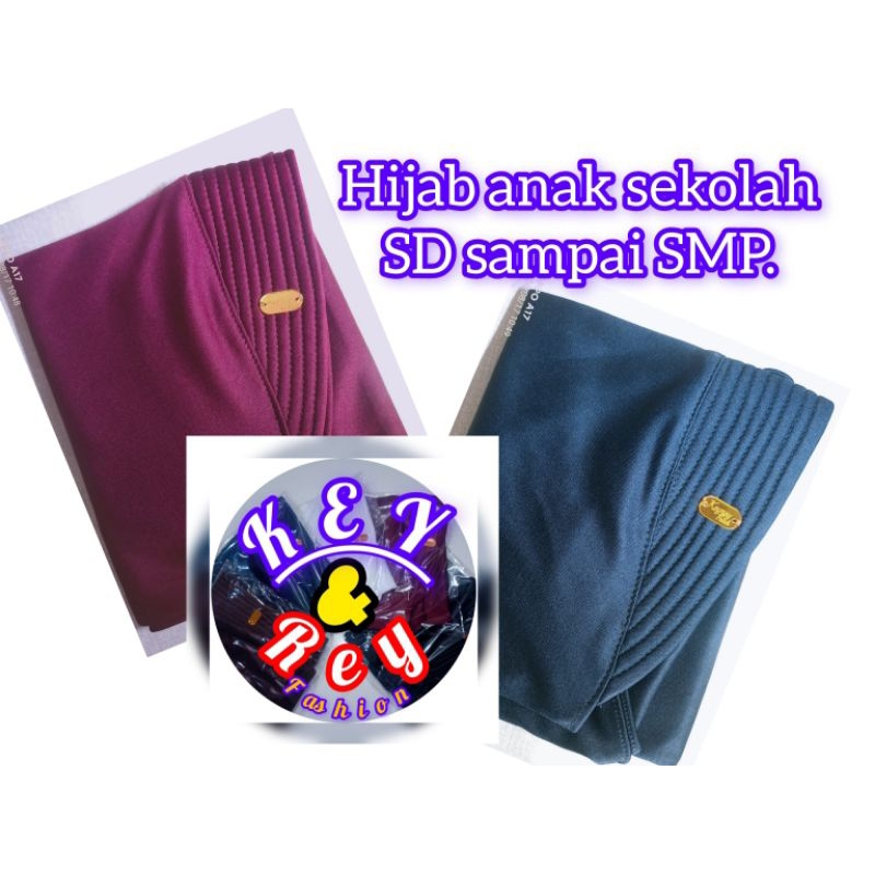 hijab kerudung sekolah/hijab kerudung SD sampe SMP/hijab instan/hijab sport/kerudung bergo/kerudung 