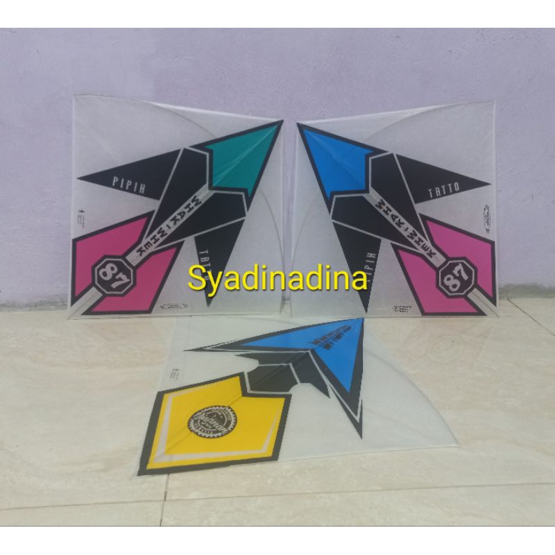 Layangan Sukhoy/ sukhoi/ sukoi Pipin Tatto  3 warna full petung 50PCS original