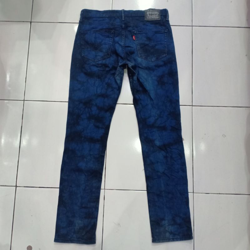 Levis 511 Blue Black Tie-Dye Slim Denim