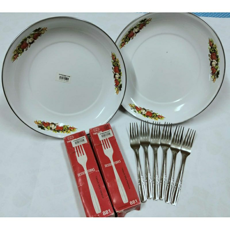 Piring Enamel Jumbo, Piring Jadul, Piring Sayur Bahan Seng
