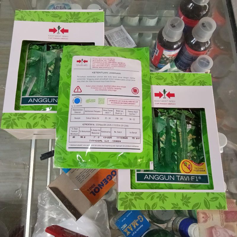 

Benih Gambas Oyong Anggun Tavi F1 Isi Benih Per Sachet 75 butir Kadaluarsa. 2026 (Paling Terbaru Panjang)/ Seindonesia/Perawatan Mudah/Tahan Virus (Kriting daun, Puret, Layu Fusarium)/ Lebat dan Berbobot/Rasa Tidak Pahit/Disukai Pasar/100% Ori Pabrik