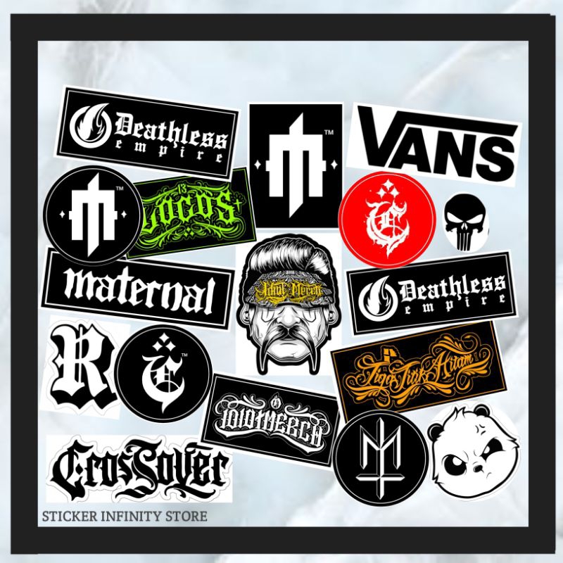 

Stiker Helm Vinyl Universal Cutting Pola Tahan Air Maternal Vans Deathless DLL - 1 Pack Isi 18 & 20 Pcs