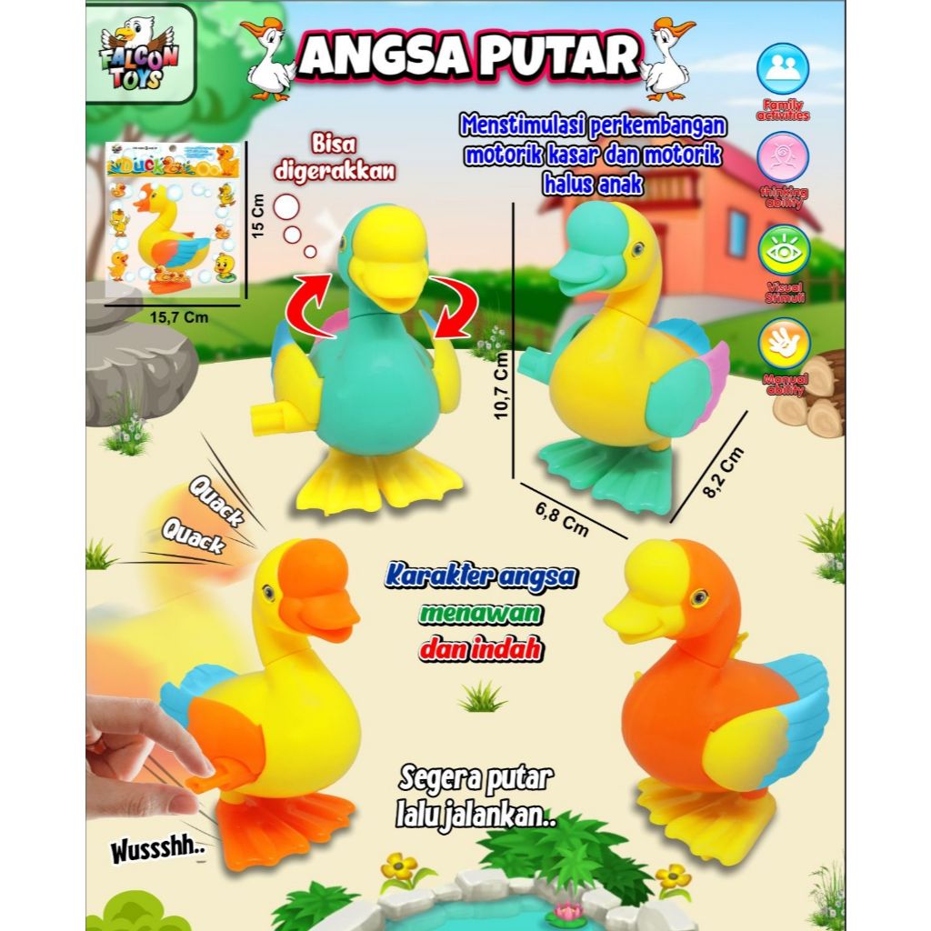 Happy Toys - Mainan Anak Angsa Bisa Jalan - Mainan Angsa Putar AR157